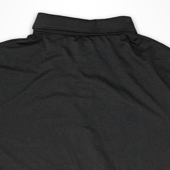 Zella Men's XL Black Micro Stripe Performance Polo Shirt - Picture 3 of 6